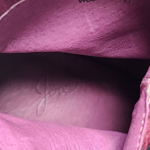 Joie Womens EU 36 US 5.5 Saleema Brocade Ankle Boots Plum Booties - Picture 7 of 9